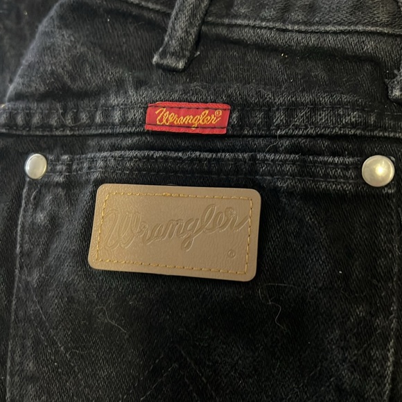 Wrangler Jeans 11X36 Black Old School High Rise  Wrangler Jeans straight leg - Picture 2 of 7